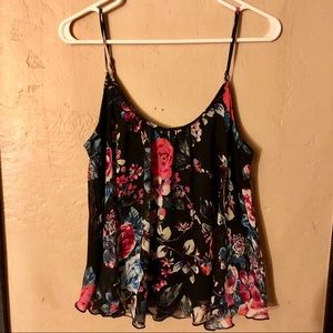 Express chiffon overlay Top